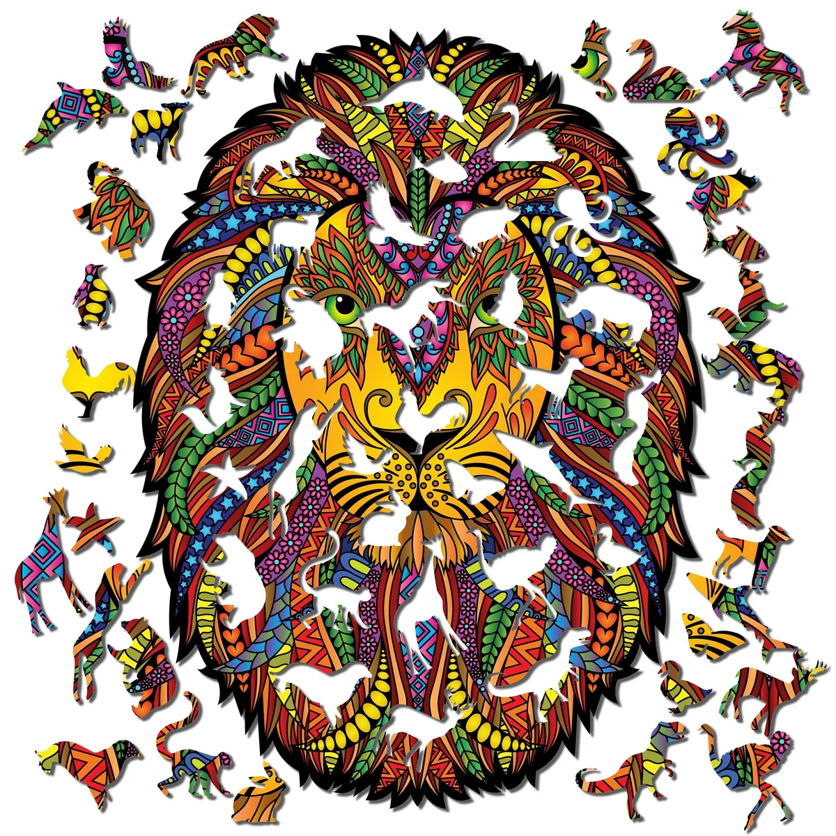 Indian Lion Wooden Jigsaw Puzzle